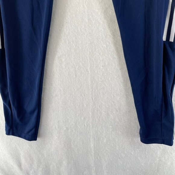 Adidas Track Pants Mens S Blue & White 3-Stripe Primegreen Aeroready Tapered - Picture 7 of 10